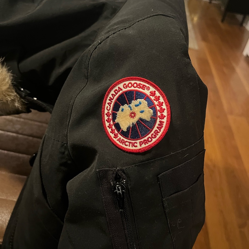 Canada Goose Black Jacket with Fur Hood - Picture 5 of 8